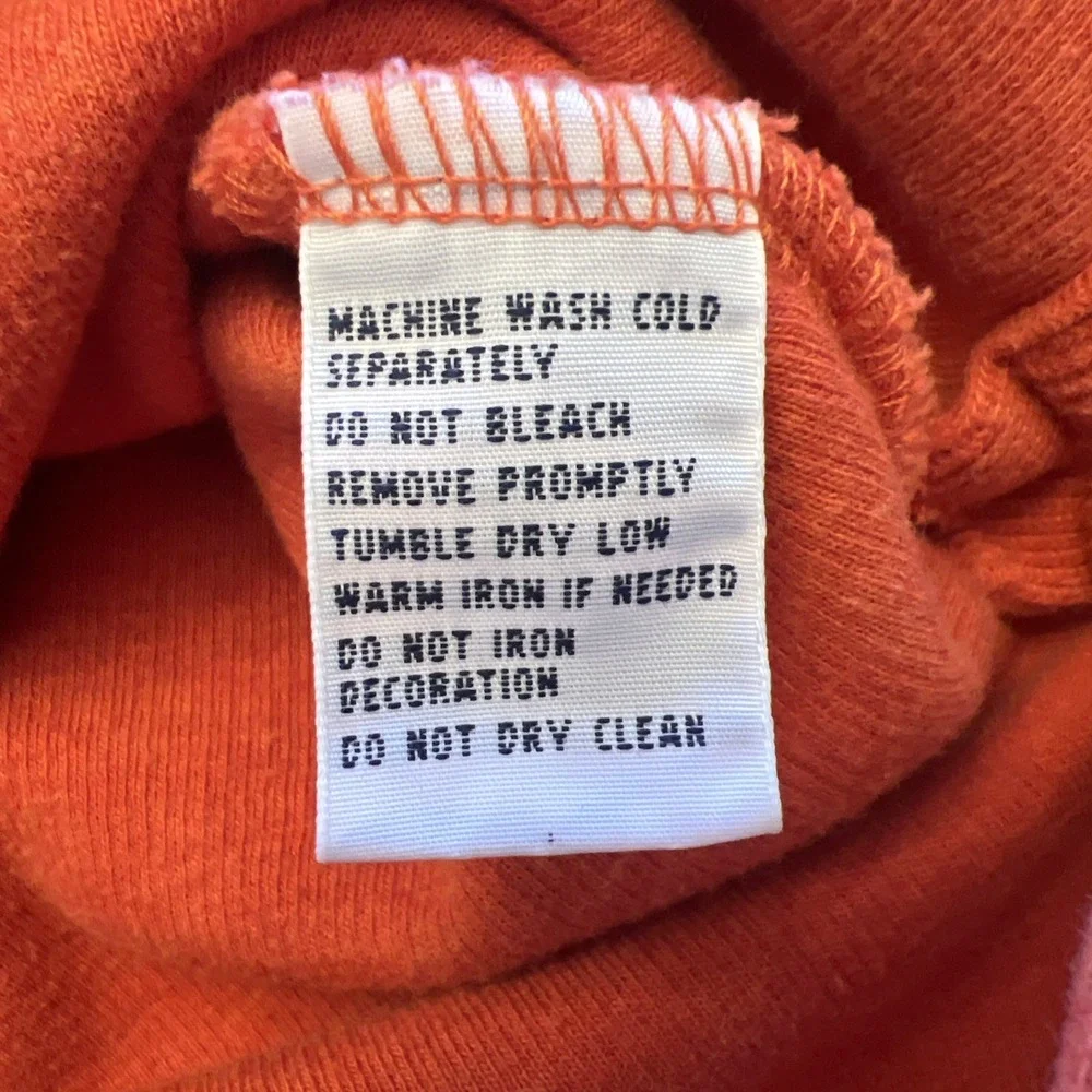 Polo Ralph Lauren Orange 1/4 Zip‎ Mock Neck Cotton Sweater Pullover Size L Pony